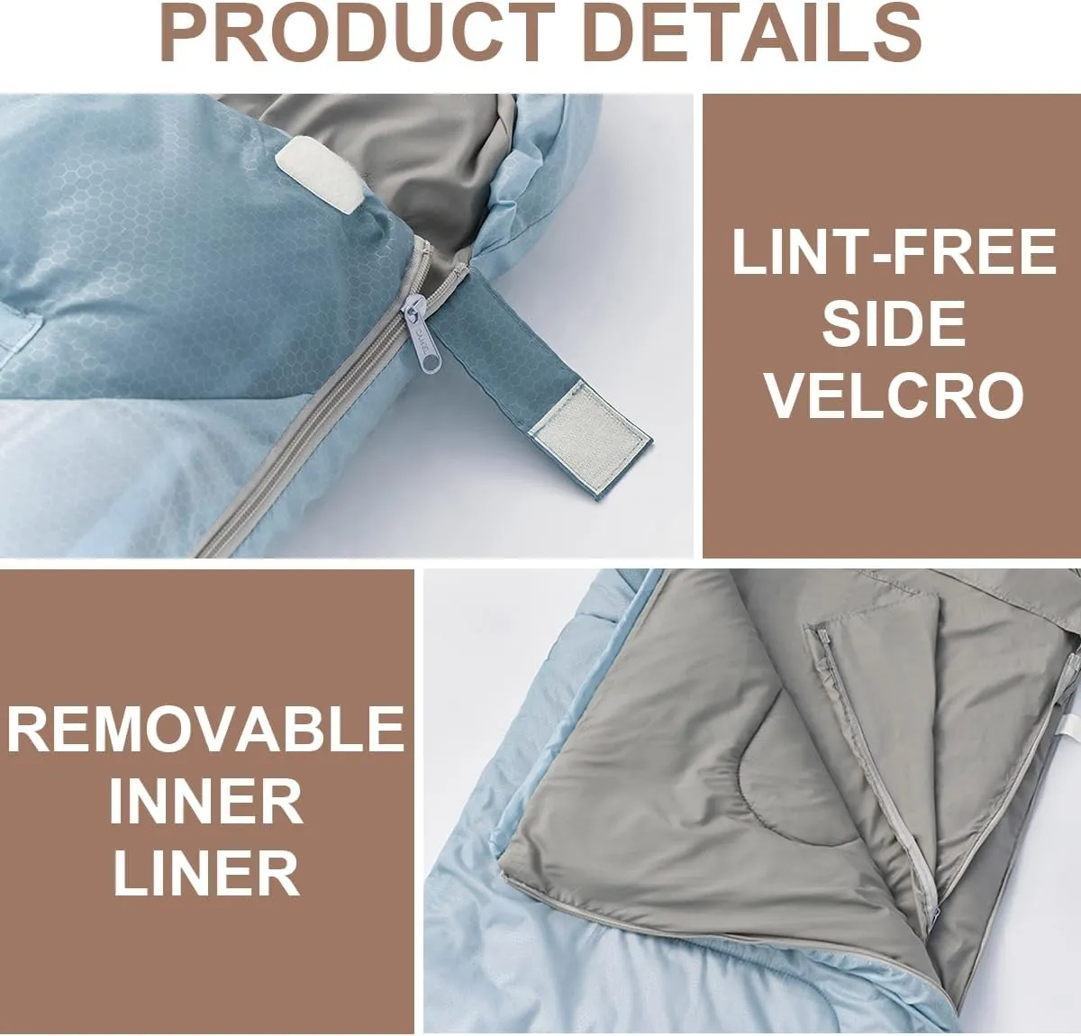 0 Degree Wearable Sleeping Bag for Adults Compact Lightweight Cold Weather Mummy Sleeping Bags for 2-3 Season Camping Backpacking, Fits 5°F ~ 50°F, 4.3lbs More Warmer