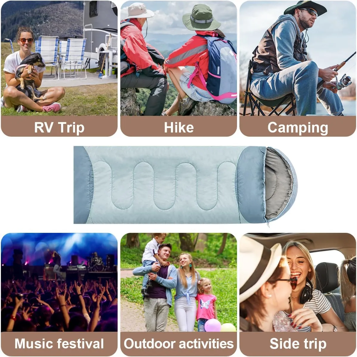 0 Degree Wearable Sleeping Bag for Adults Compact Lightweight Cold Weather Mummy Sleeping Bags for 2-3 Season Camping Backpacking, Fits 5°F ~ 50°F, 4.3lbs More Warmer