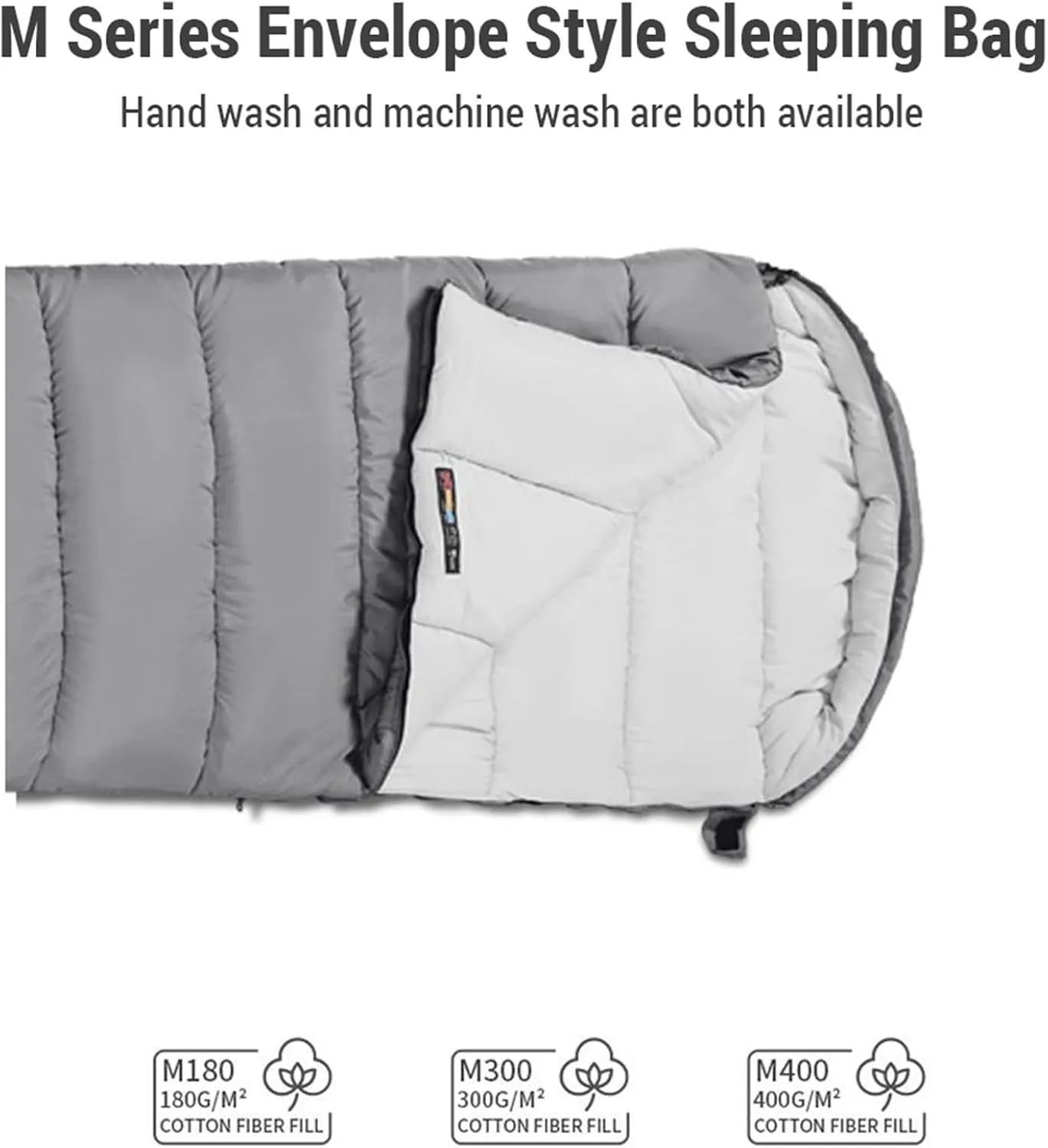 0 Degrees Cold Double Persons Sleeping Bag with Left Right Zippers, Shaping Cotton, 210T Chunya Fabric, Breathable & Soft & Proof, for Camping, Split Use for Adults