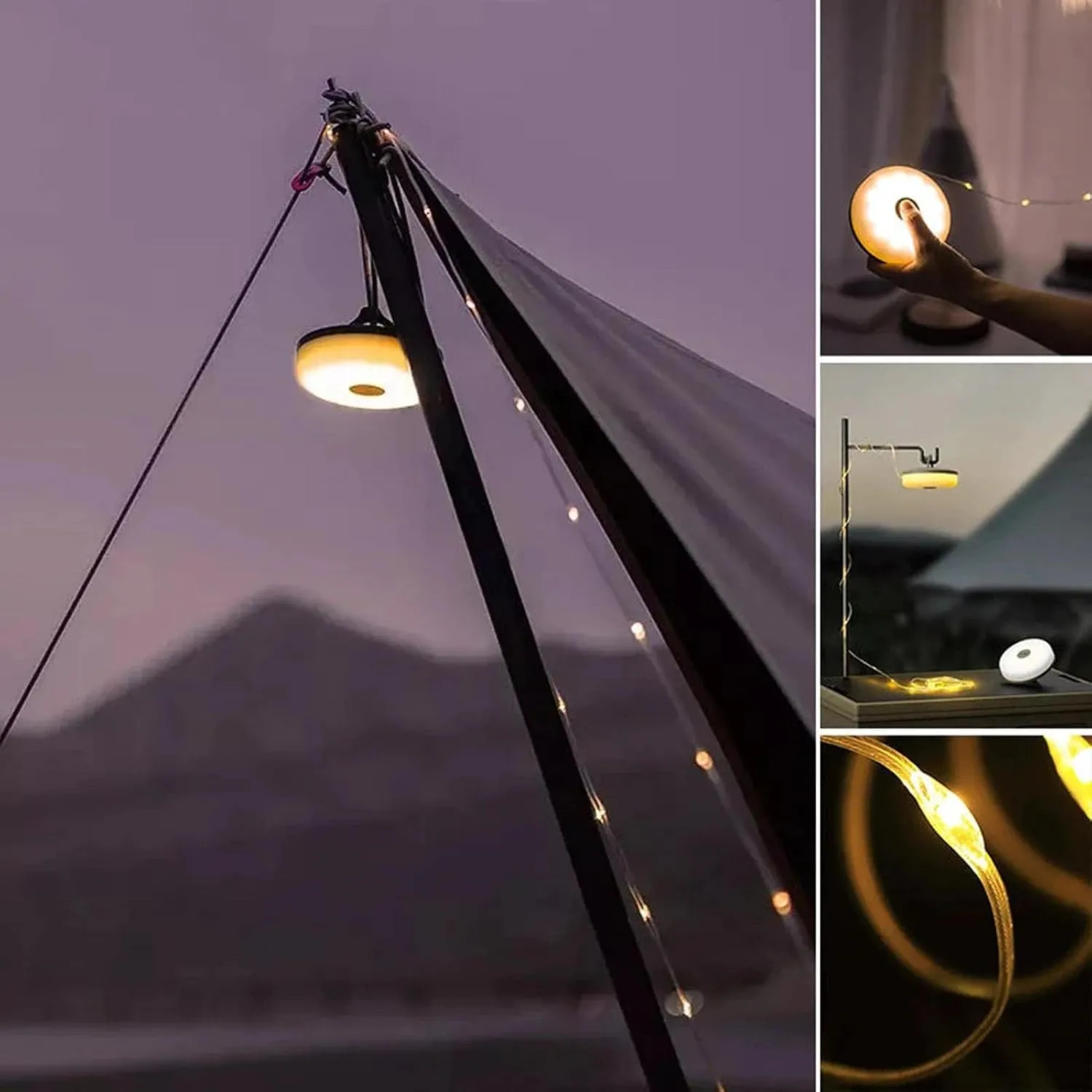 10m Multifunctional Portable Camping Light, Camping Lantern LED Tent Light, Waterproof Camping Lights, Camping Tent Lamp, Outdoor Atmosphere Led Light