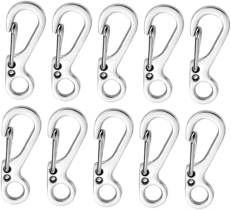 10Pcs/lot Mini Carabiner Gear Hooks Camping Backpack Clasps Keychain Carabiner