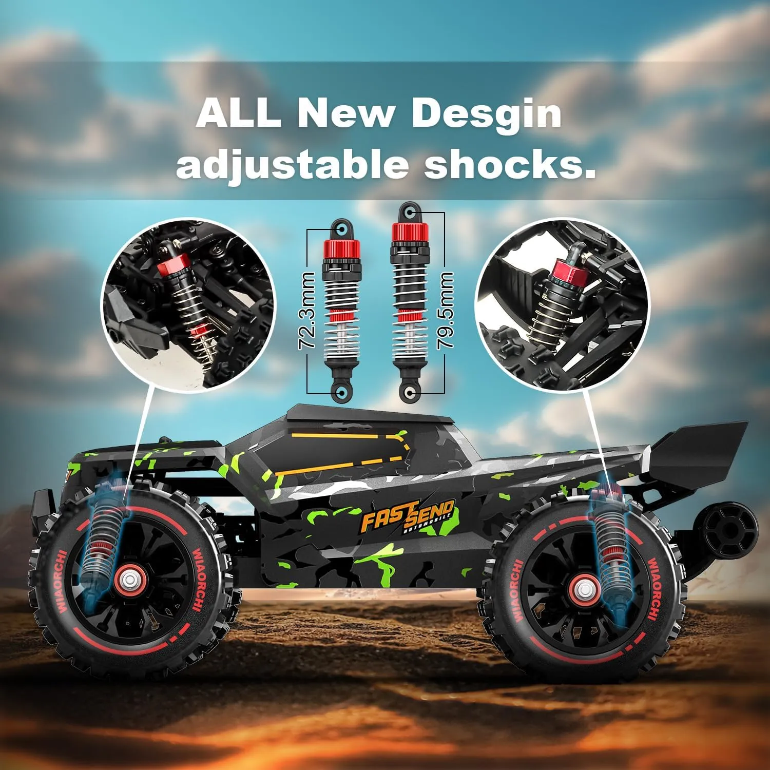 1/14 Brushless RC Cars for Adults Fast 50  mph, RC Trucks 4x4 Offroad Waterproof, Electric Powered High Speed Remote Control Car, Fast Extreme All Terrain RC Truggy with 3S Battery for Snow Sand