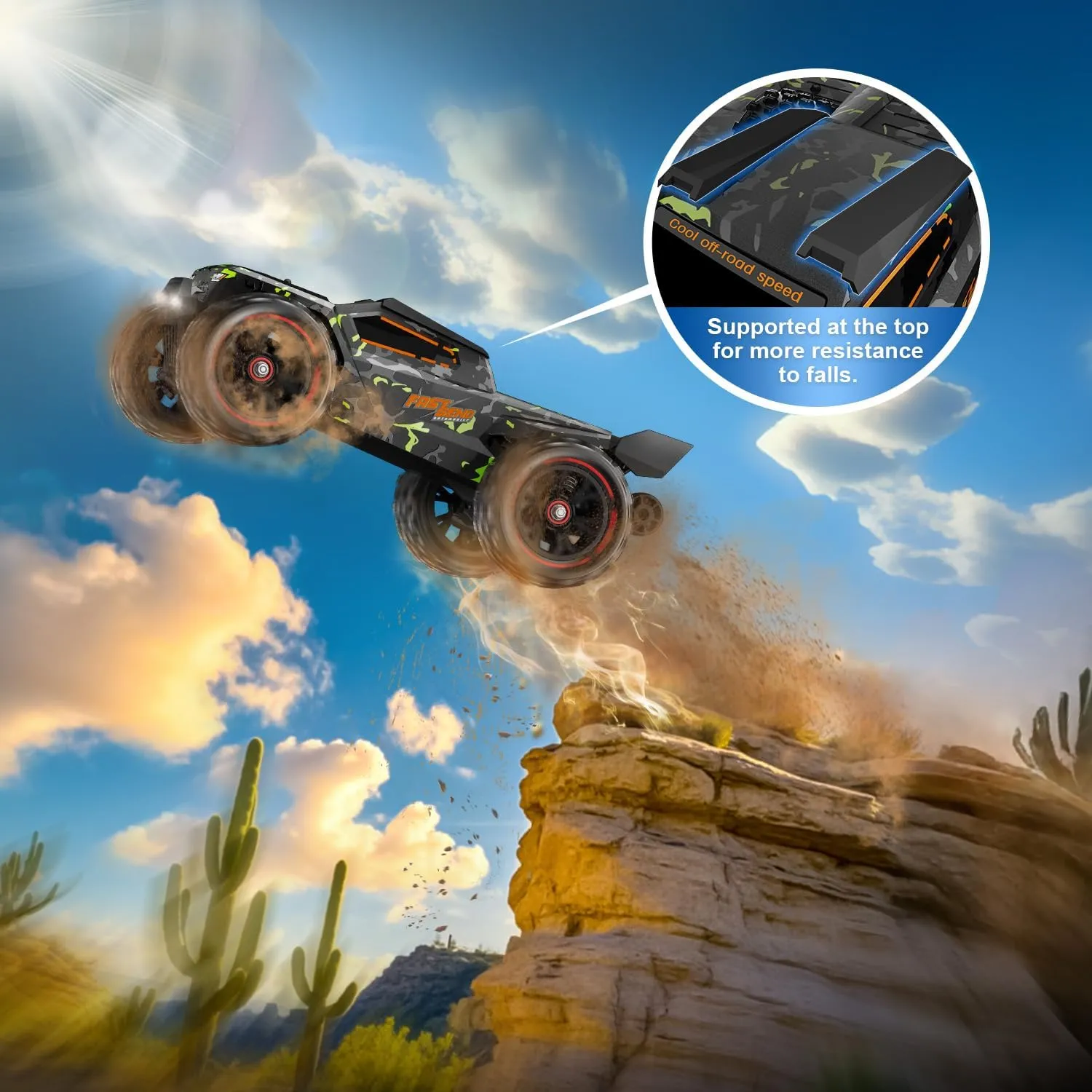 1/14 Brushless RC Cars for Adults Fast 50  mph, RC Trucks 4x4 Offroad Waterproof, Electric Powered High Speed Remote Control Car, Fast Extreme All Terrain RC Truggy with 3S Battery for Snow Sand