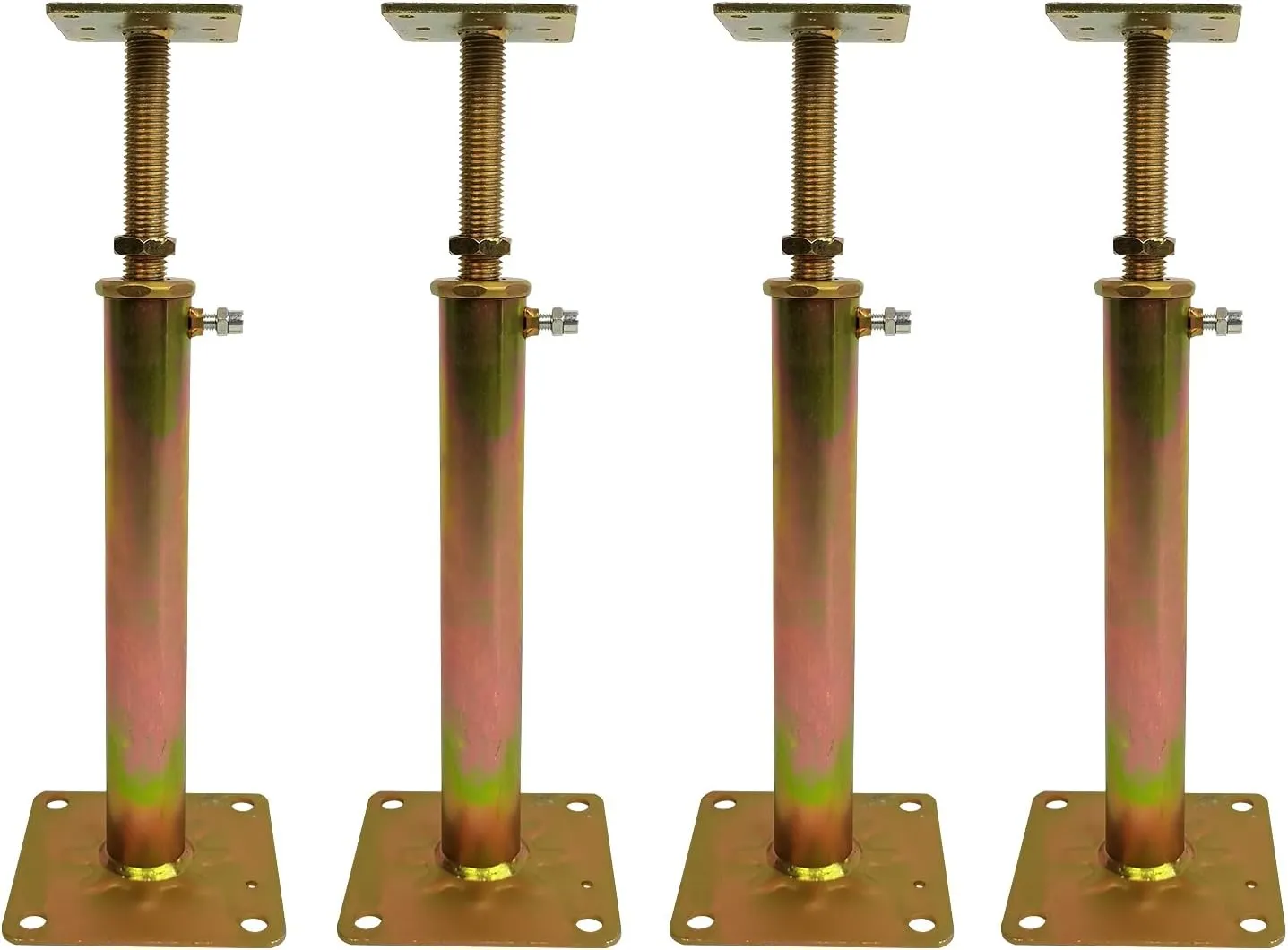 11.8" - 15.7" Adjustable House Floor Jacks Post Pole for Leveling, 4 ton Min and Max Height Capacity, Galvanized, 4 Pack