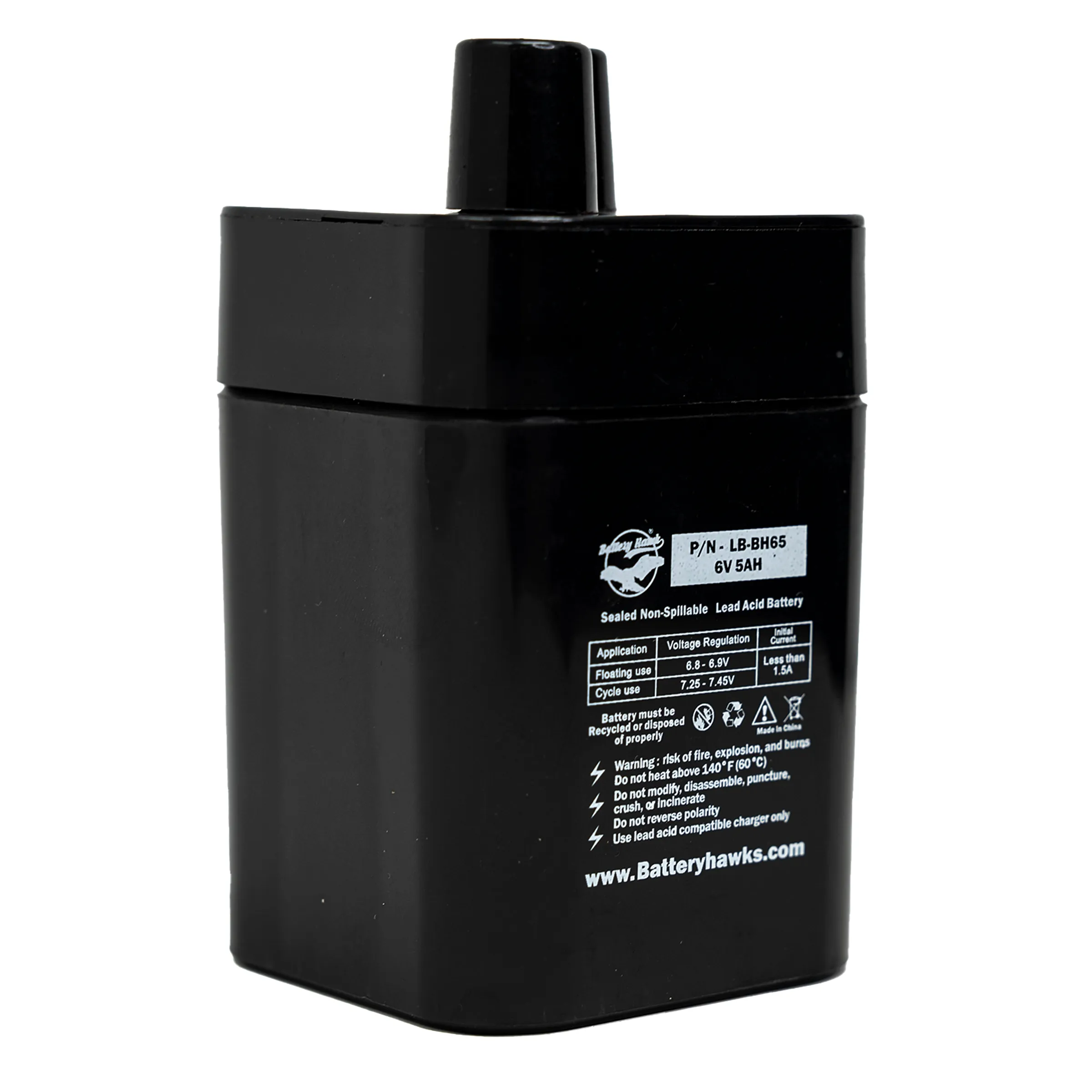 1209 (509) 6 Volt Lantern Battery Flashlight 4R25  6V 5AH SLA Spring Terminal Battery