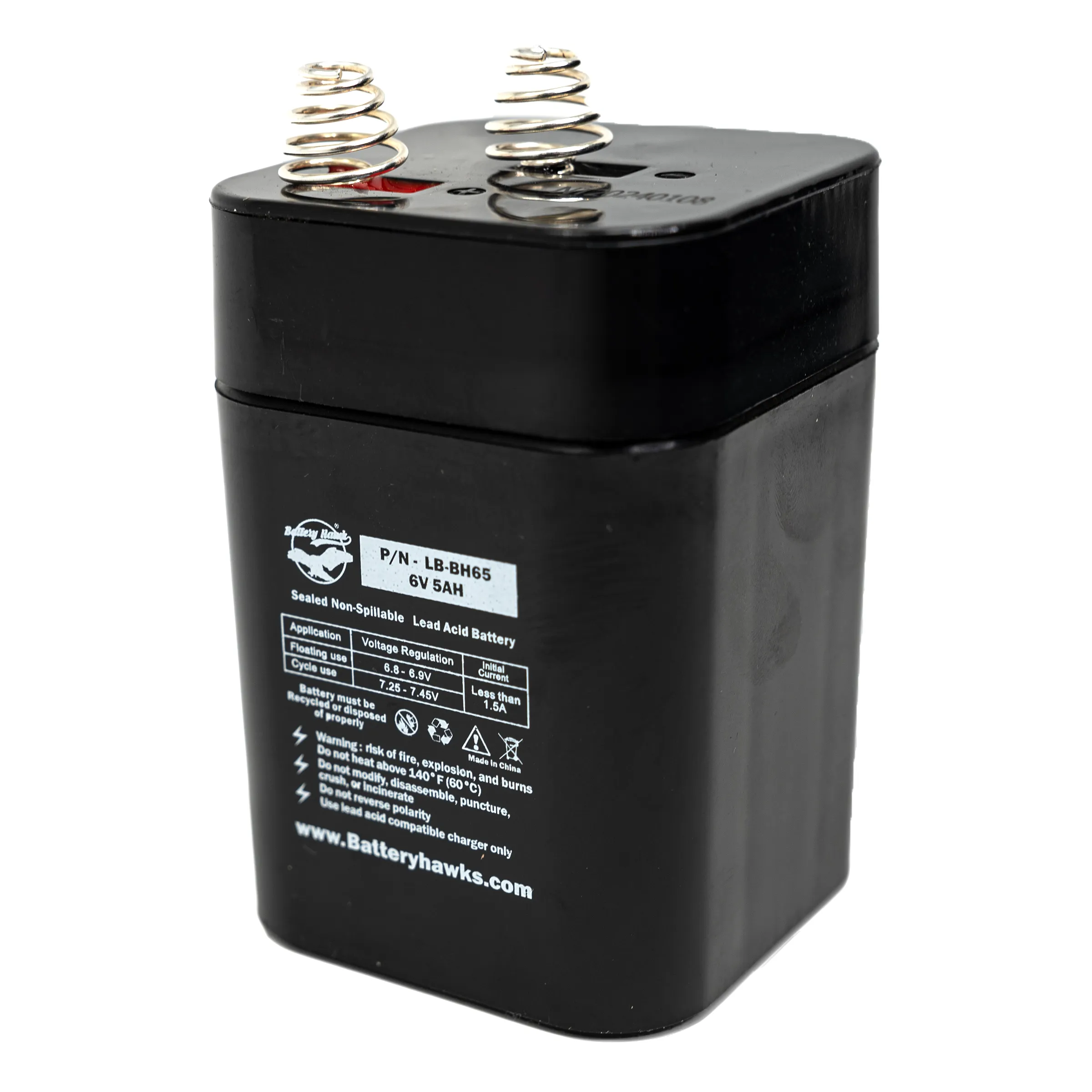 1209 (509) 6 Volt Lantern Battery Flashlight 4R25  6V 5AH SLA Spring Terminal Battery