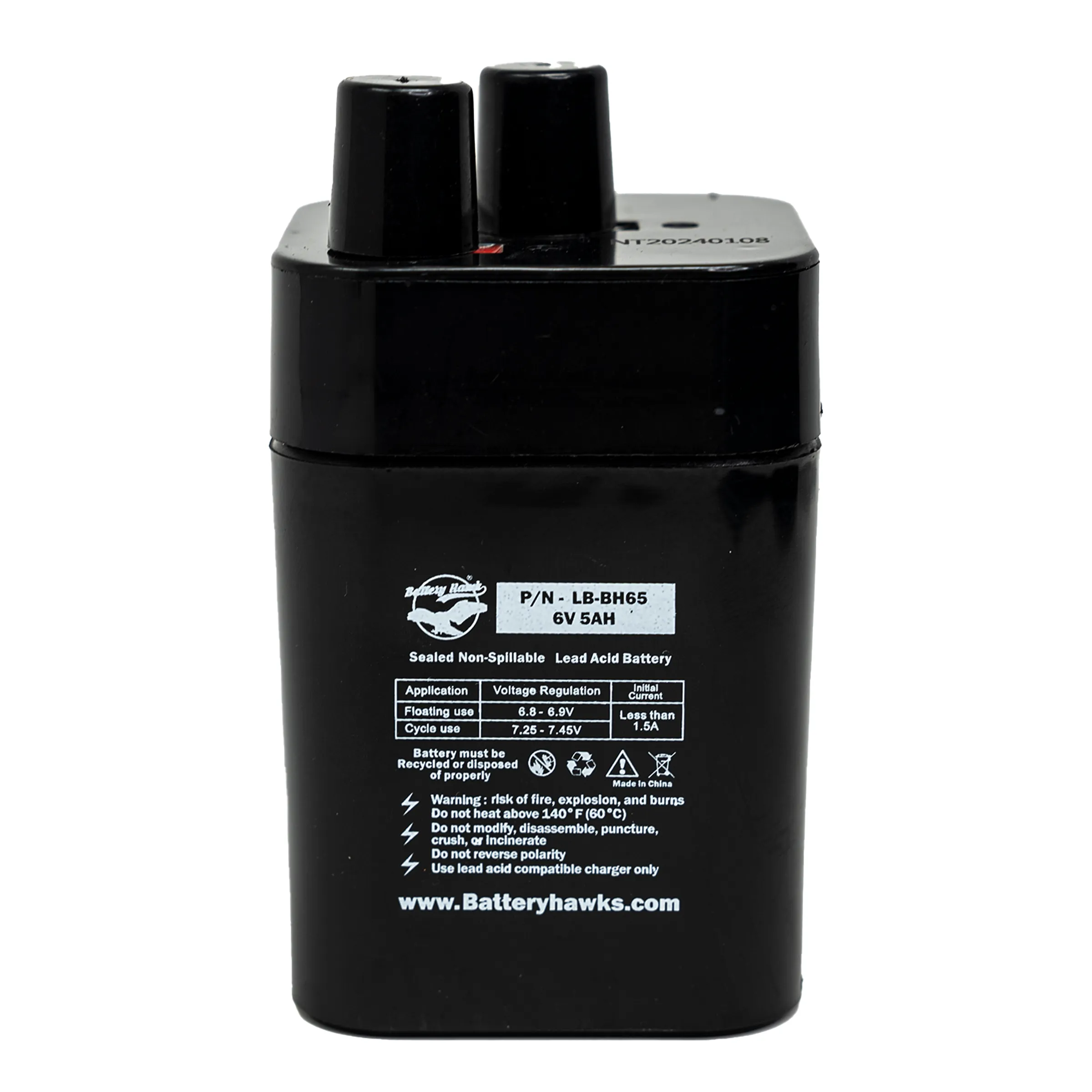 1209 (509) 6 Volt Lantern Battery Flashlight 4R25  6V 5AH SLA Spring Terminal Battery