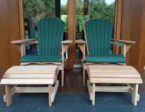 2 Folding Bear Chairs mit Schemel und Polstern - CHF 200 gespart