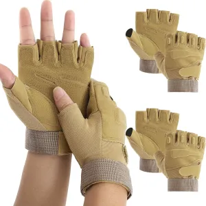 2 Pairs Director's Showcase Color Guard Gloves Fingerless Colorguard Gloves for Color Guard Flag Pole and Sports