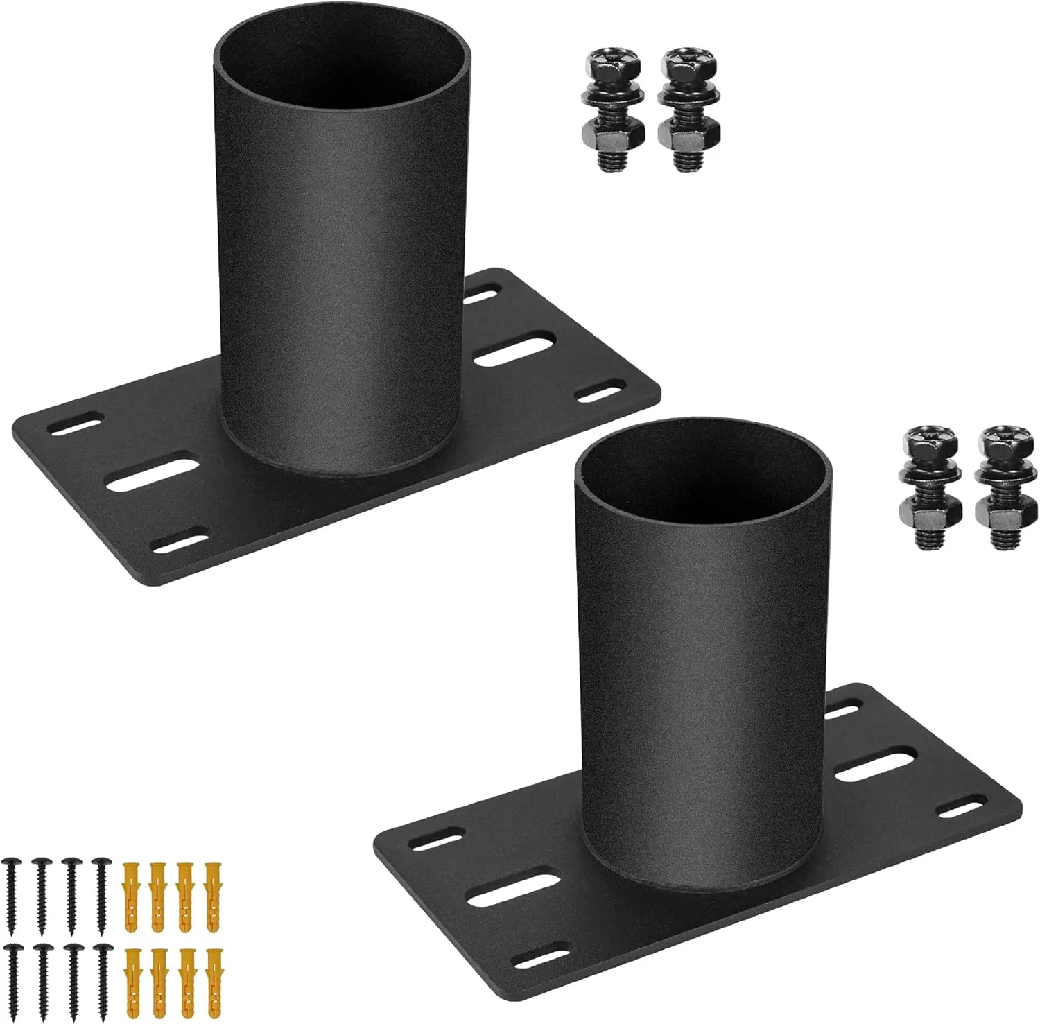 2 PCS Slip Fitter Adaptor, Mounting Bracket, Transform Slip Fitter into Arm Mounting, Tenon Adaptor for Outdoor Flood Lights, Street, Parking Lot, Shoebox Light Fixtures