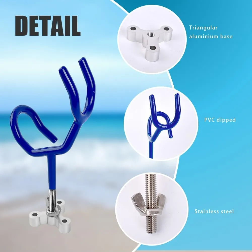 20 Degree Boat Fishing Rod Holder PVC Coated Steel Wire Pole Holders for Boats Anglers