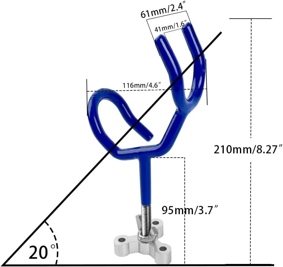 20 Degree Boat Fishing Rod Holder PVC Coated Steel Wire Pole Holders for Boats Anglers