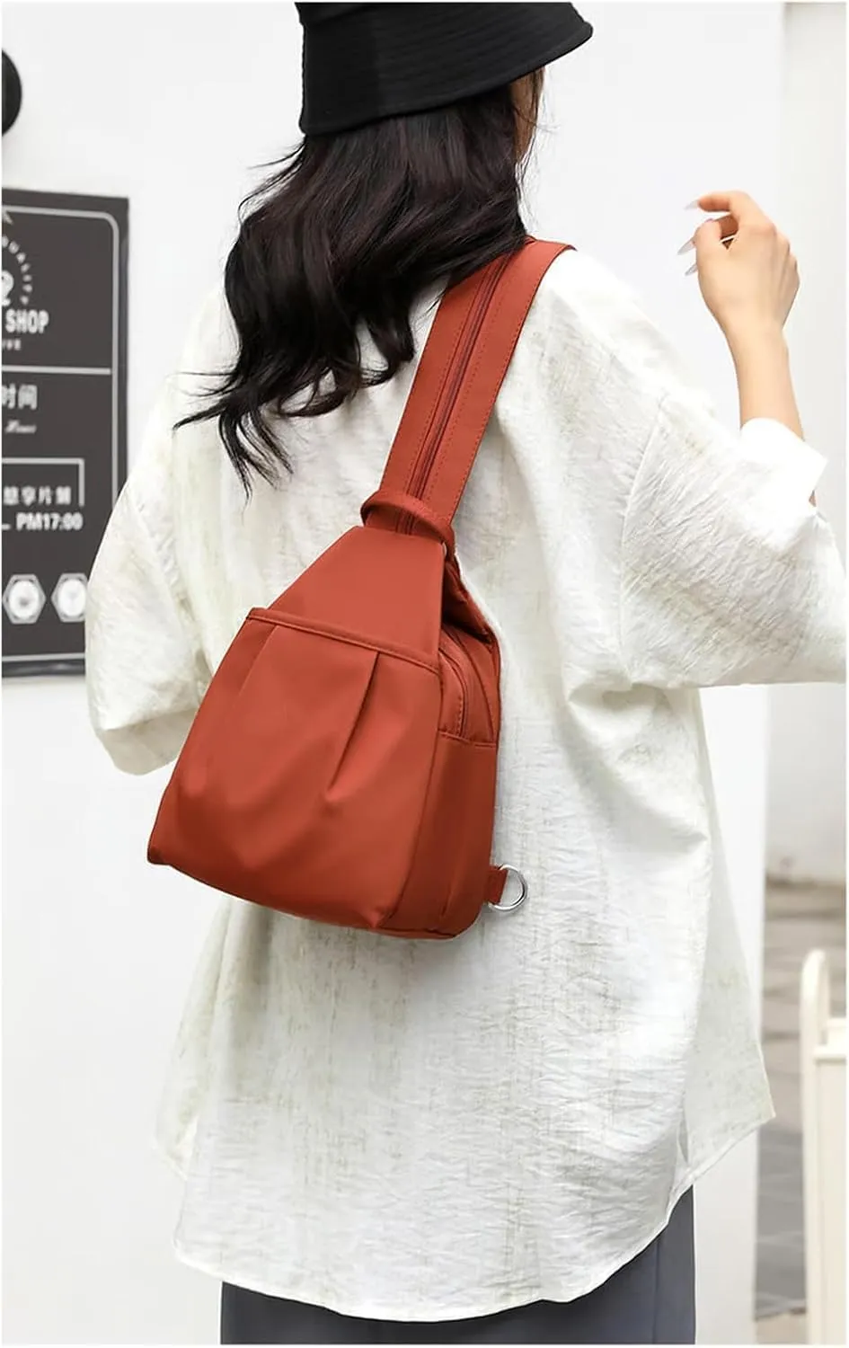 2025 Backpack Chest Bag Double Zipper Large Capacity, Vovtva Bags, Vovtv Street Lite Chic Versatile Travel Bag (1, Grey)