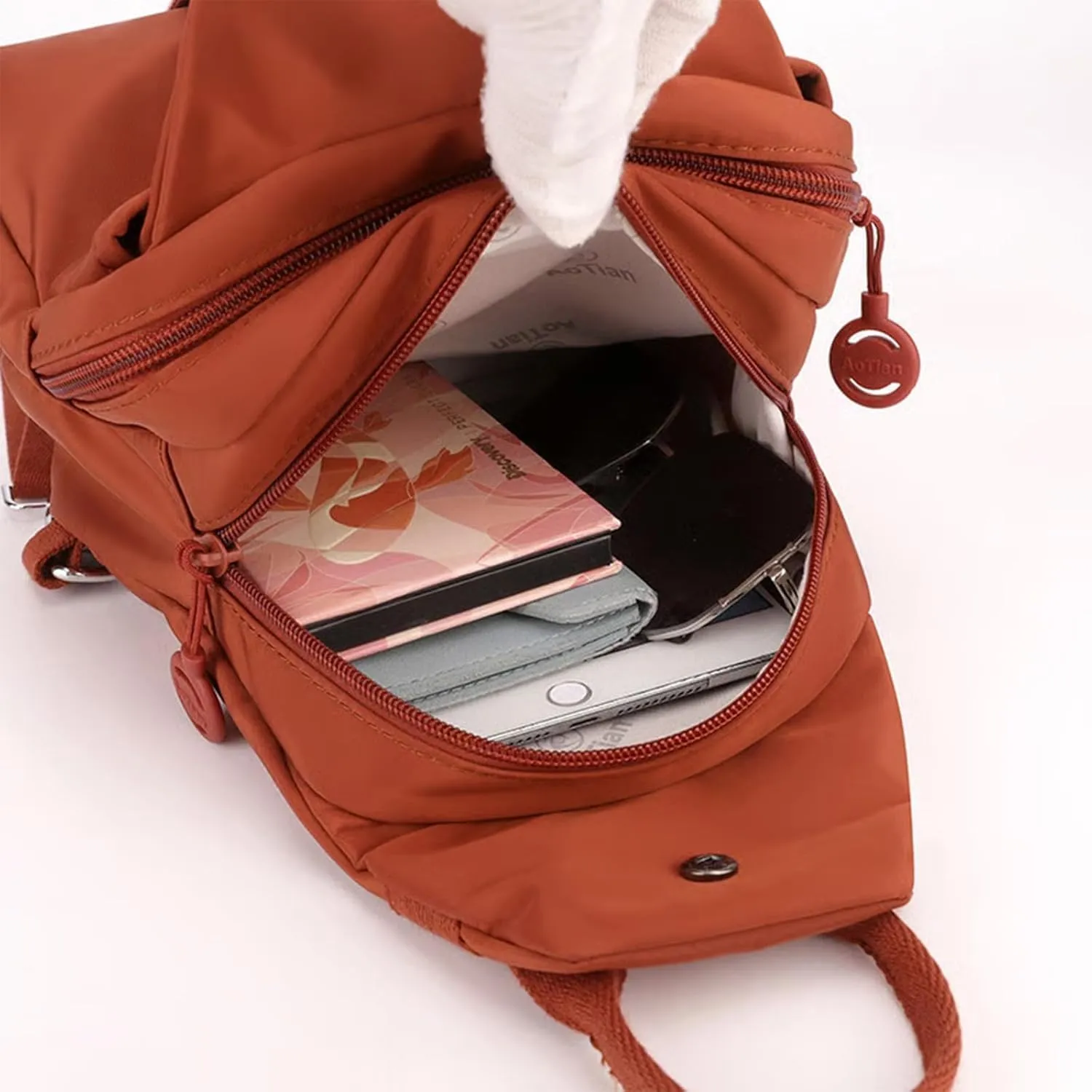 2025 Backpack Chest Bag Double Zipper Large Capacity, Vovtva Bags, Vovtv Street Lite Chic Versatile Travel Bag (1, Orange)