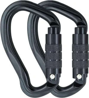 23KN D Shaped Auto Locking Climbing Carabiner Clips Twist Lock and Heavy Duty Carabiners for Rock Climbing Rappelling Fire Rescue High Altitude and Mountaineering