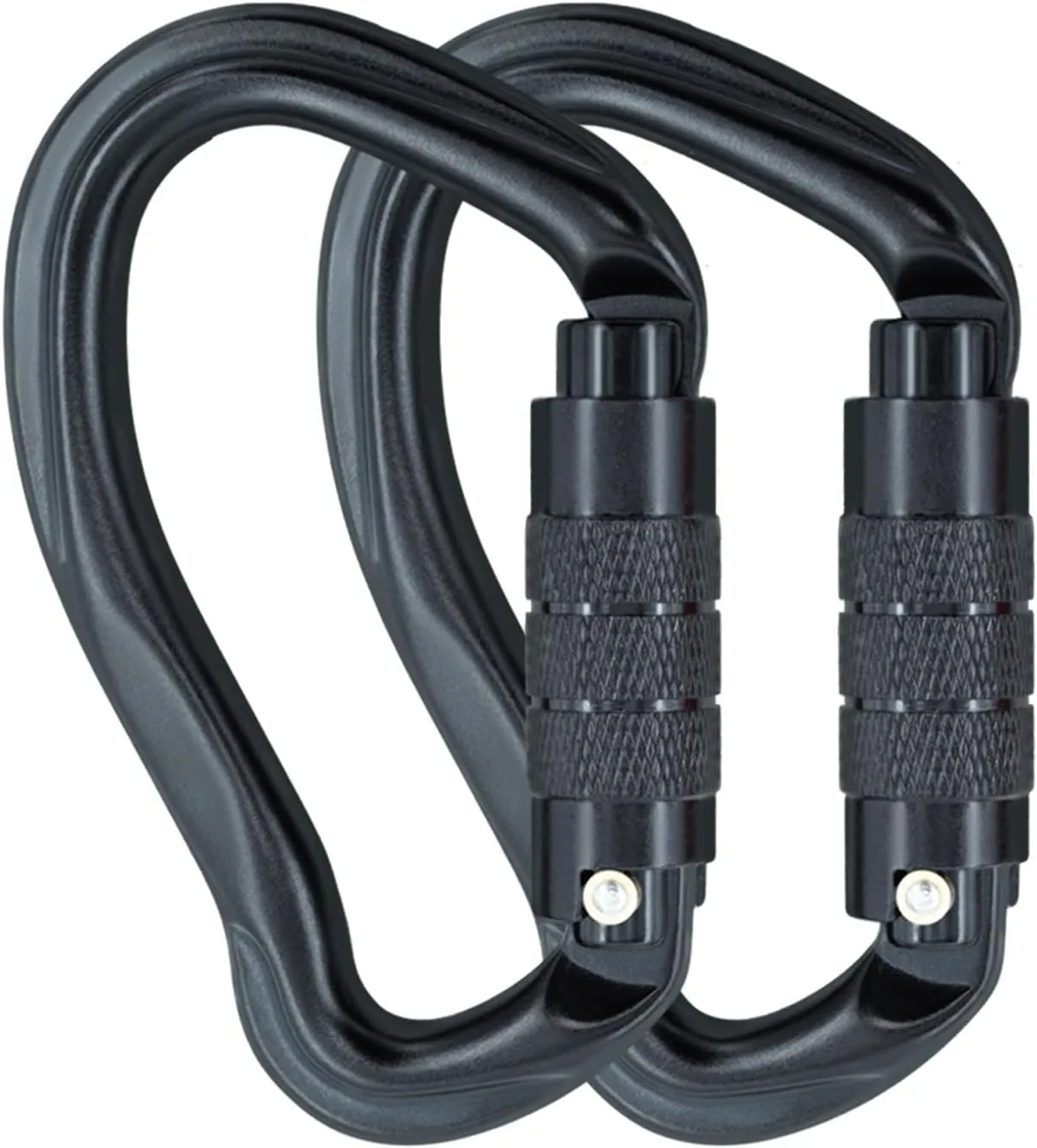 23KN D Shaped Auto Locking Climbing Carabiner Clips Twist Lock and Heavy Duty Carabiners for Rock Climbing Rappelling Fire Rescue High Altitude and Mountaineering