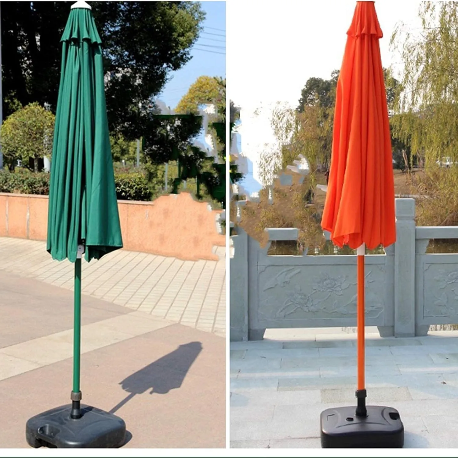 2.7M Aluminum Parasol, Tiltable Outdoor Parasol, Wind-resistant Courtyard Umbrella, UV-resistant Beach Umbrella, Used In Villas, Balconies, Gardens, Without Base