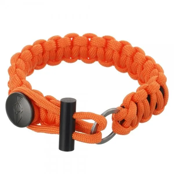 3-in-1 Outdoor Military-Spec Parachute Rope Bracelet - Orange