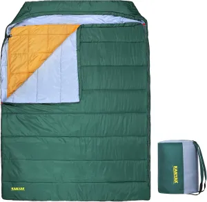3 in 1 Use Double Sleeping Bag, Queen Size, Waterproof Sleeping Bags for Camping, Backpacking or Hiking, All Season 2 Person Sleeping Bag for Adults or Teens…