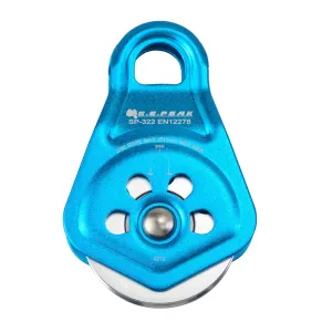 30kN Upgraded Rescue Single Pulley Sheave with Swing Plate,CE High Strength Pulley for Backyard Zipline, Climbing, Rock Rescue Lifting, Hauling, Fit Rope up to 13 mm/Holds Up to 6750lbs,Blue