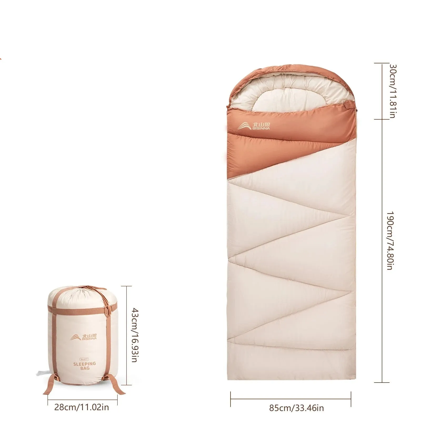 4-Season Warm Envelope Sleeping Bag for Outdoor Adventures