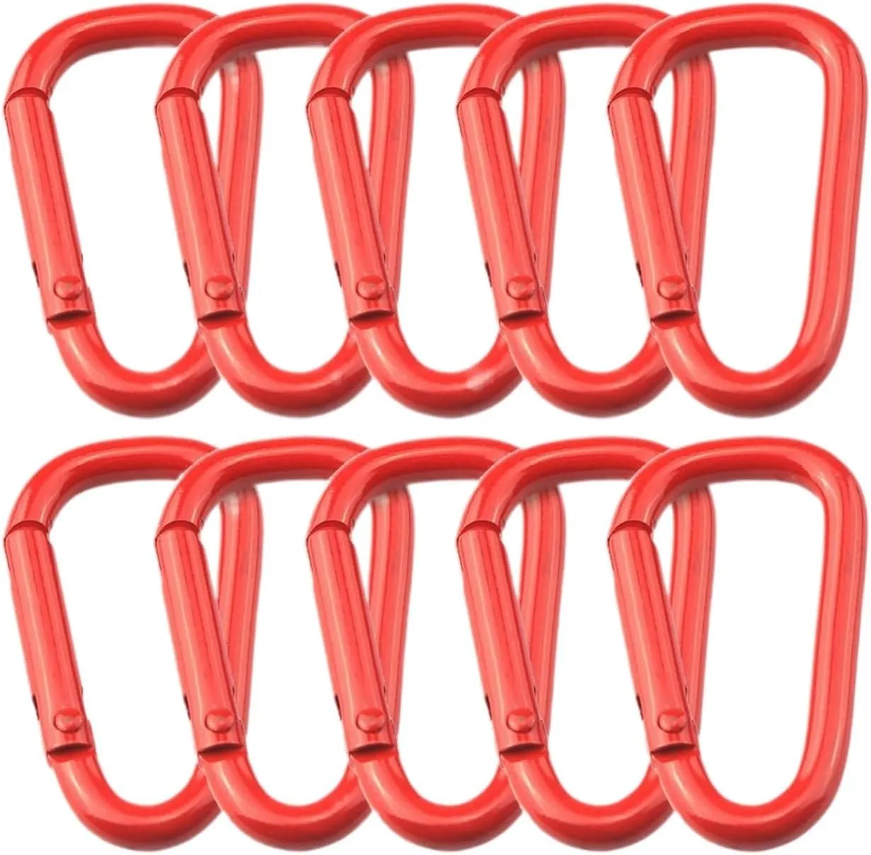 5/10pcs D Ring Shape Carabiner Aluminum Alloy Carabiners for Outdoor Camping Carabiner