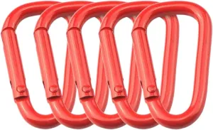 5/10pcs D Ring Shape Carabiner Aluminum Alloy Carabiners for Outdoor Camping Carabiner