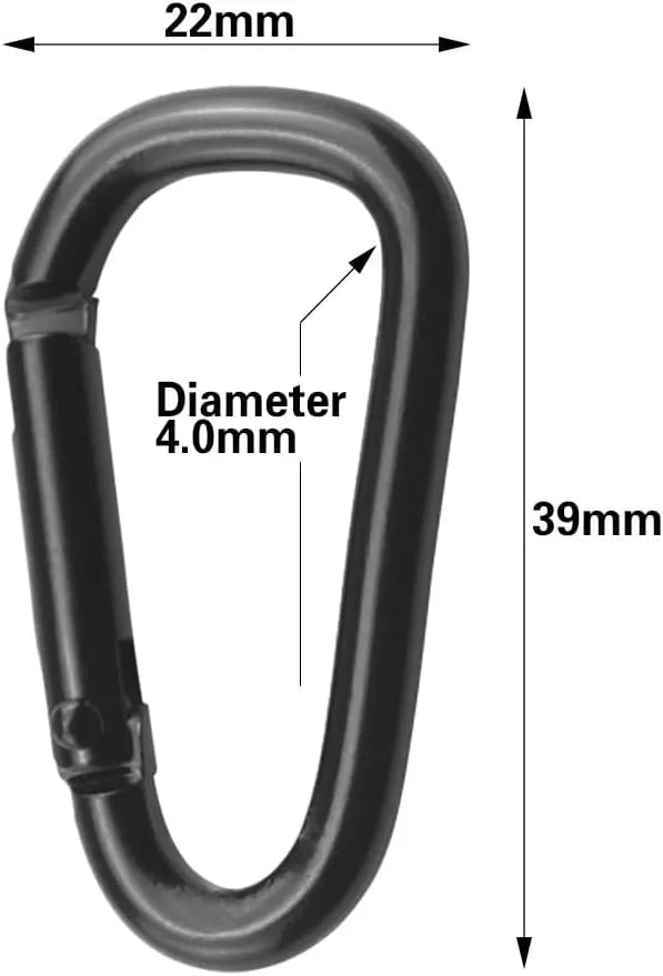 5/10pcs D Ring Shape Carabiner Aluminum Alloy Carabiners for Outdoor Camping Carabiner