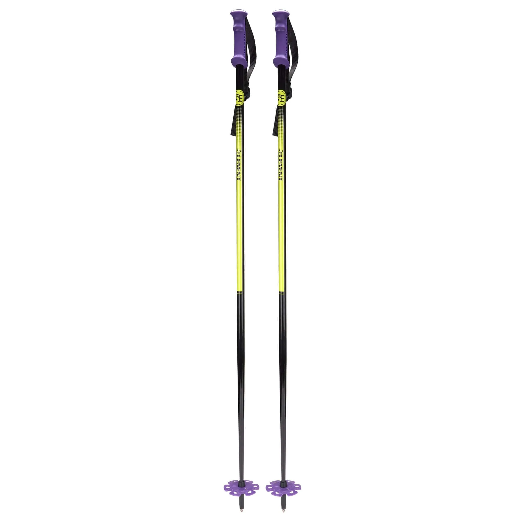 5th Element 2 Stealth Retro Ski Poles - Black/Purple
