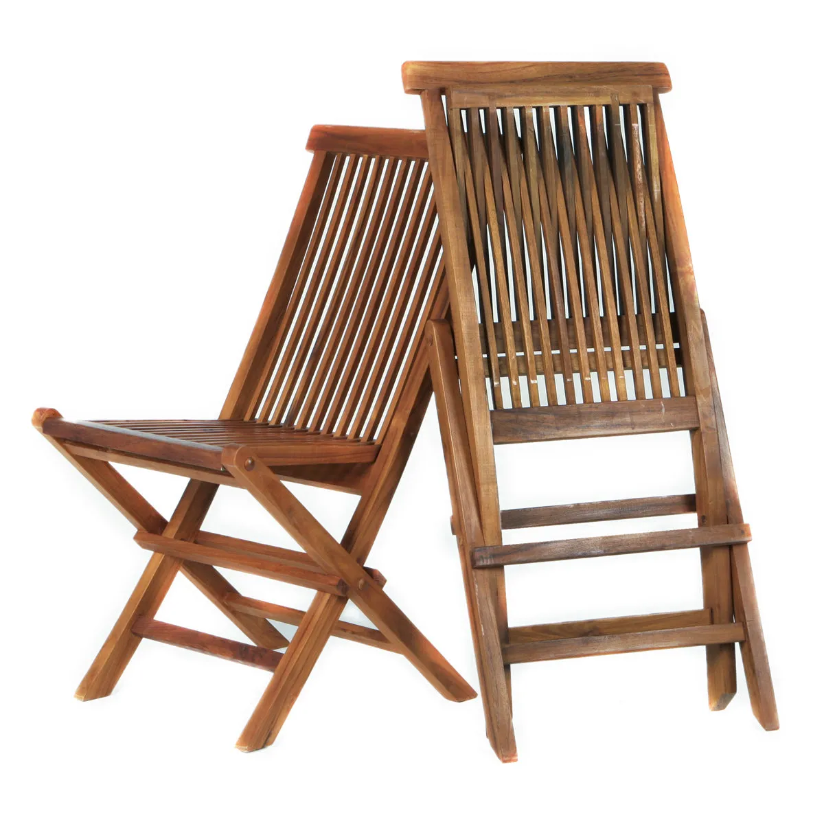 7-Piece Teak Oval Extension Patio Table and Folding Dining Chairs Set