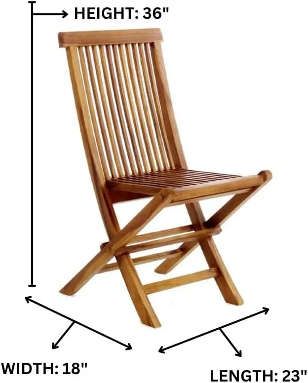 7-Piece Teak Oval Extension Patio Table and Folding Dining Chairs Set