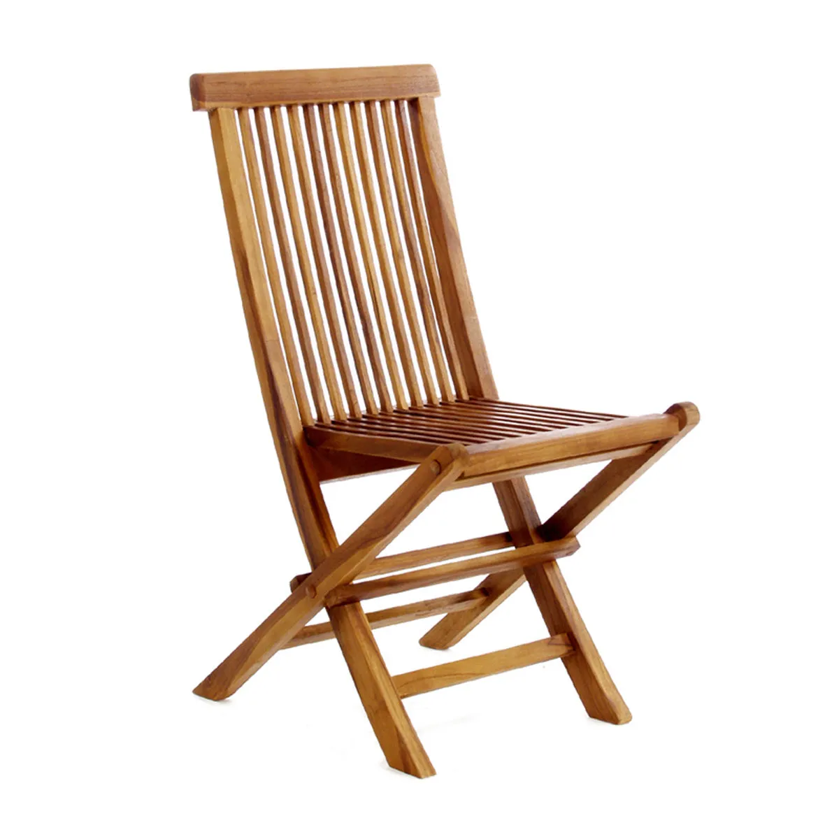 7-Piece Teak Oval Extension Patio Table and Folding Dining Chairs Set
