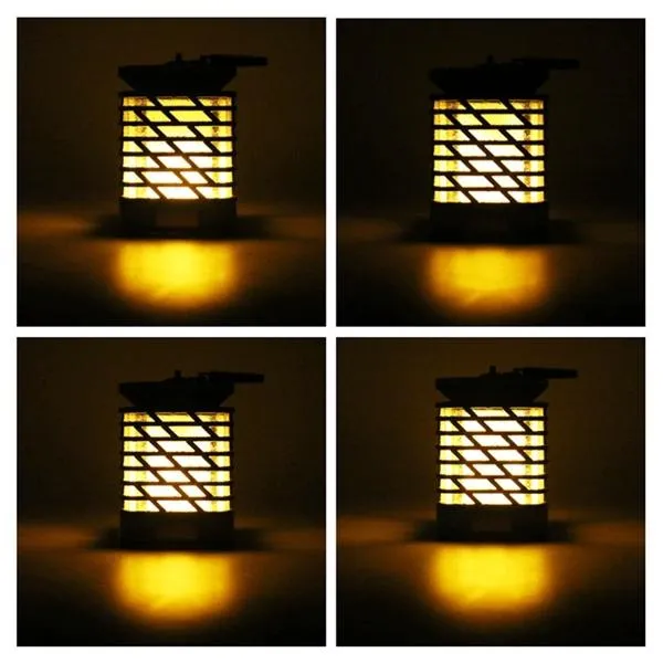 75 LED Solar Powered Light Outdoor Garden Flickering Flame Wall Light