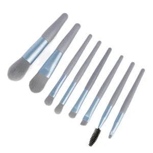 8 Mini Makeup Brushes Set Complete Portable Blush Eye Shadow Brushes Beauty Tools Brushes(E)