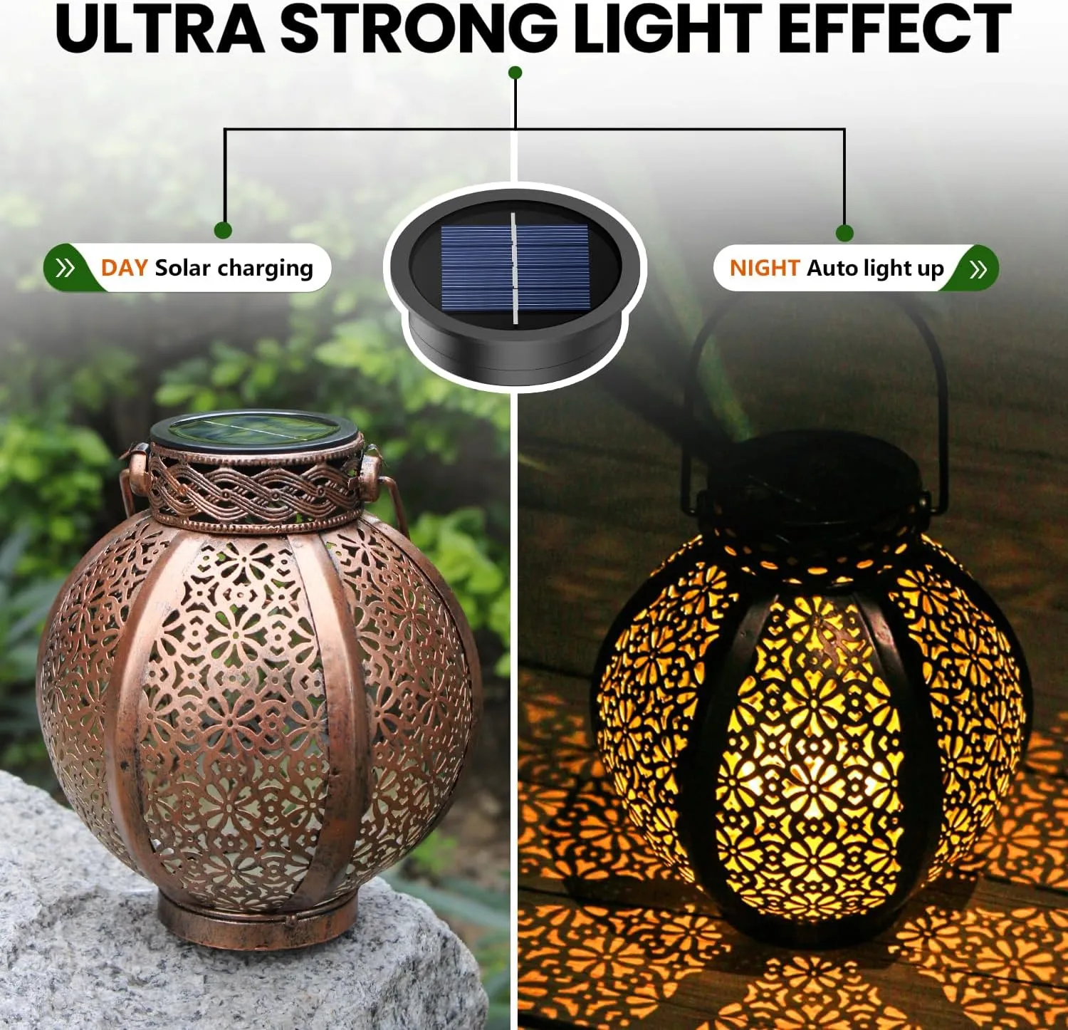 8 Pack Solar Light Replacement Tops(2.76 Inch Top, 2.36 Inch Bottom), Waterproof Replacement Solar Lantern Parts for Outdoor Hanging Lanterns DIY Table Lights Garden Patio Decor