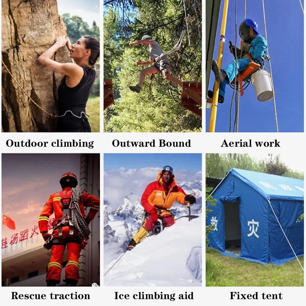 8mm Escape Rope Outdoor Static Rescue Rope, Escape Rope, Ice Climbing Equipment, Fire Safety Rescue Rope 10~200M (Color : Red, Size : 8mm x 190m)