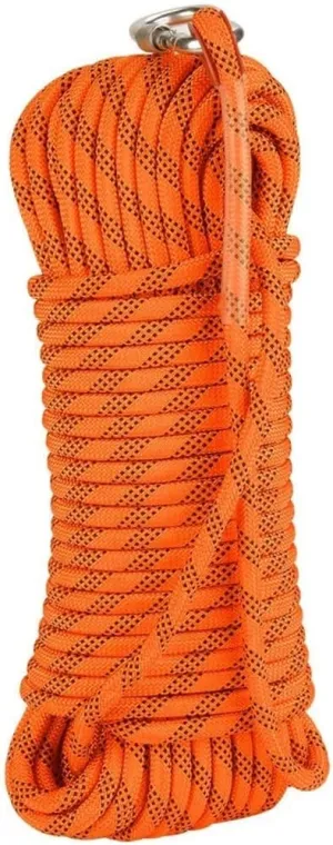 8mm Indoor Outdoor Escape Rope,Static Rescue Rope for Escape Rope, Ice Climbing Equipment, Fire Safety Rescue Rope (Color : Orange, Size : 8mm x 200m)