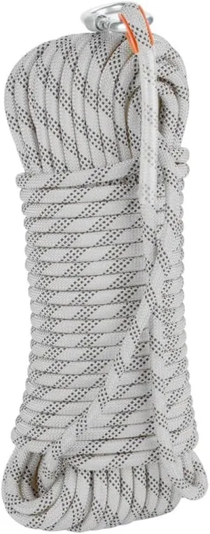 8mm Indoor Outdoor Escape Rope,Static Rescue Rope for Escape Rope, Ice Climbing Equipment, Fire Safety Rescue Rope (Color : White, Size : 8mm x 180m)
