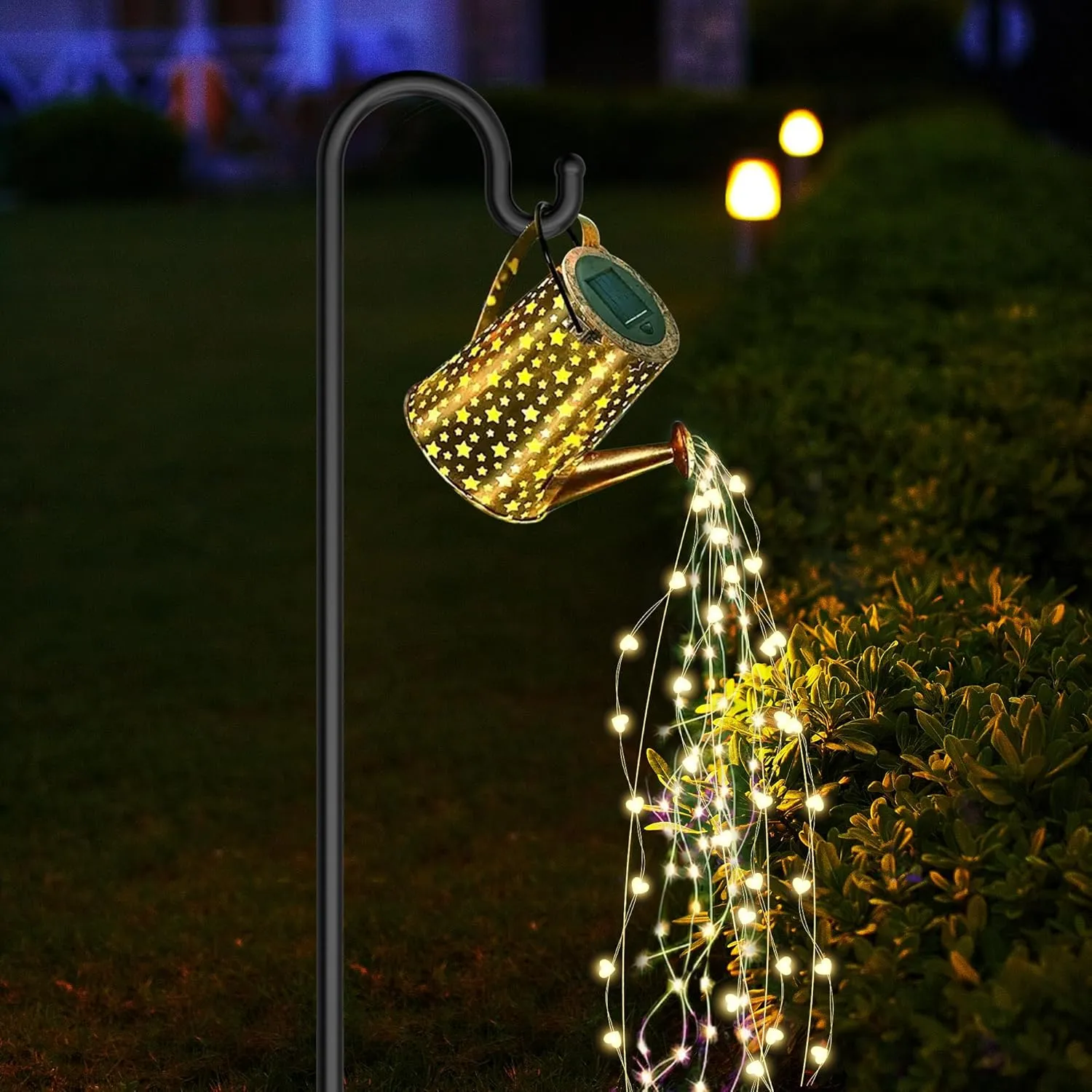 92 Inch Shepherds Hooks for Outdoor, Heavy Duty Bird Feeder Pole for Outdoor Wind Chime Stand Garden Hook, Bird Feeder Stand Weddings Garden Decor(2 Pack)