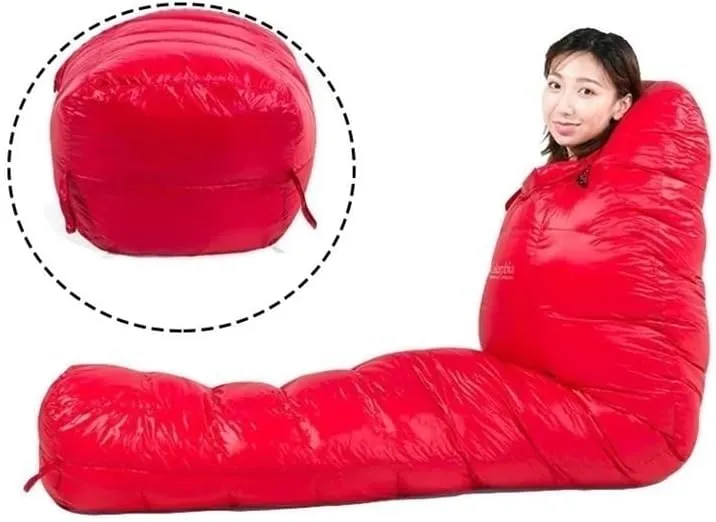 95% White Goose Down Sleeping Bag Camping Sleeping Bag Goose Down Filled Adult Mummy Sleeping Bag Warm for Traveling Hiking
