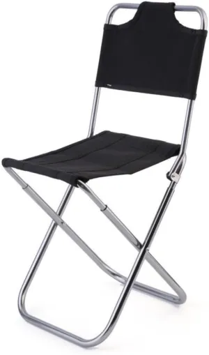 ABOOFAN Aluminum Alloy Outdoor Folding Chair Portable Comfortable Backrest 100kg Load Capacity Easy-Cleaning Compact for Home Camping Fishing (Folding Stool Portable)