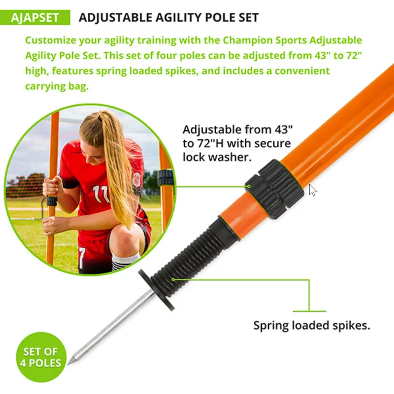 Adjustable Agility Pole Set