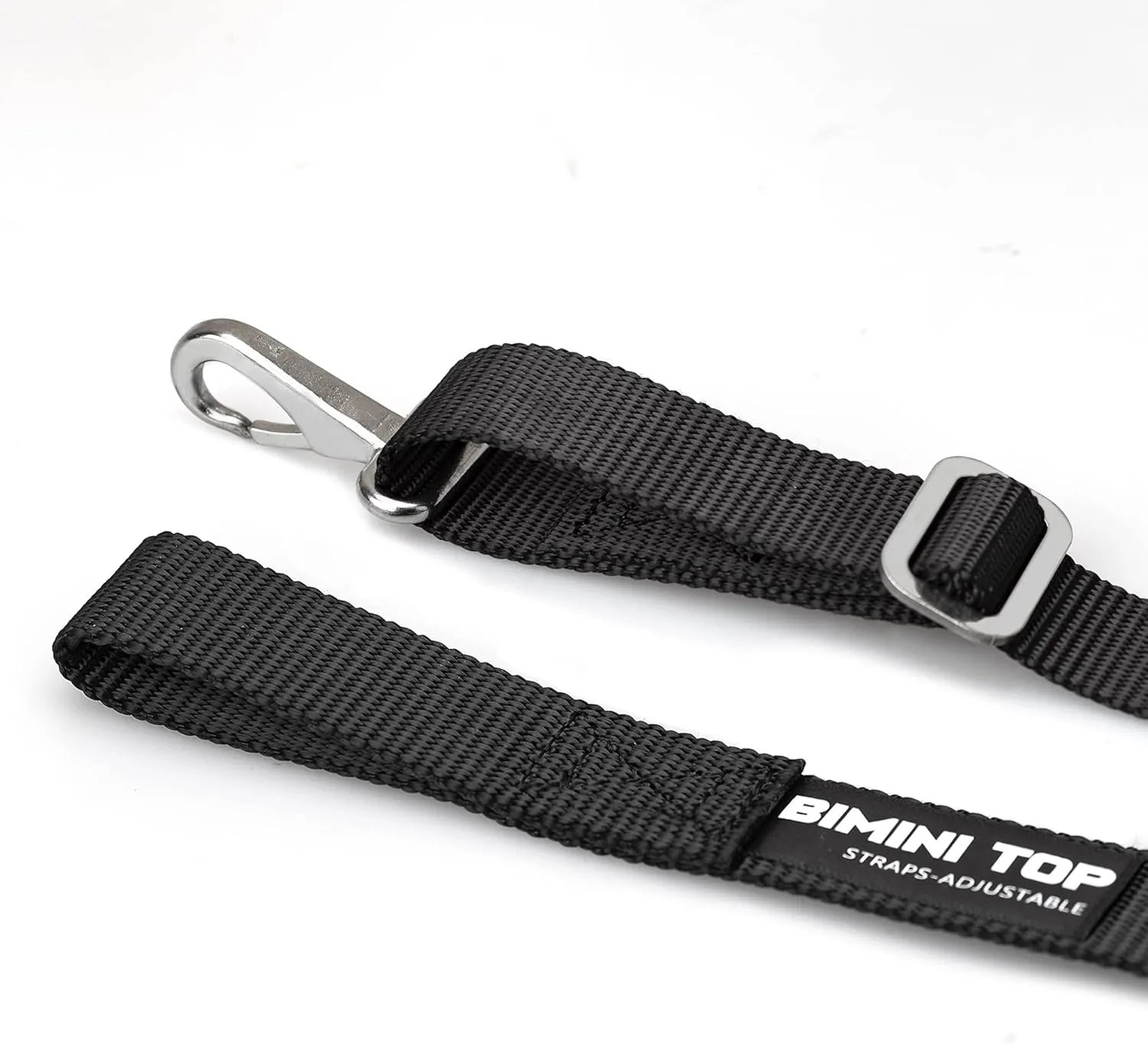 Adjustable Bimini Boat Top Straps,One Hooks 38"~70"Marine Awning Webbing Straps,with 316 Stainless Stee Heavy Duty Snap Hooks,Boat Awning Hardware Accessories,Premium Boat Canopy Nylon Strap,Pack of 2