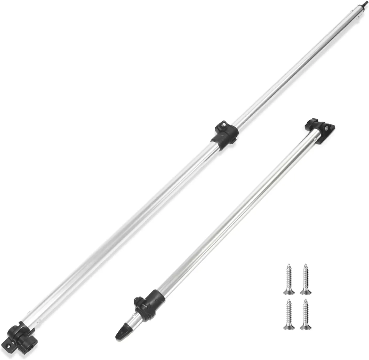 Adjustable Bimini Top Rear Support Poles Bimini Top Replacement Parts Fit Most Types of 3 Bow 4 Bow Bimini Top,Marine Grade Aluminum Extension Top Poles