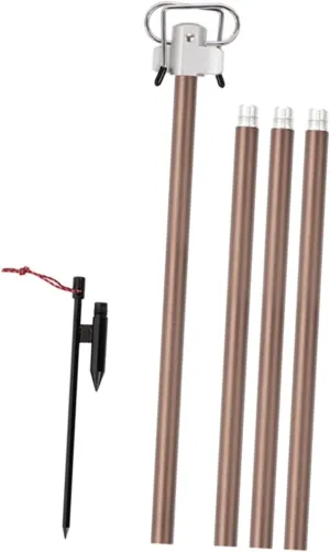 Adjustable Camping Light Bracket Double Hooks Thick Holder Portable Lantern Pole Outdoor Light Rack