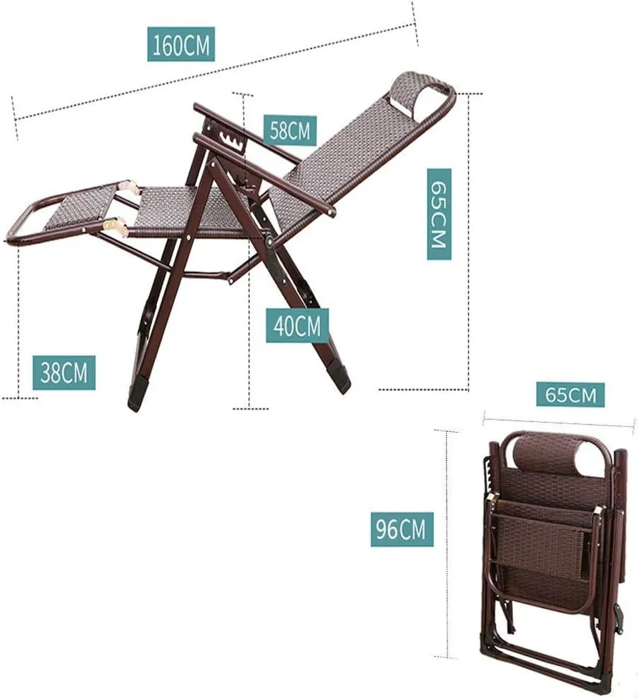 Adjustable Folding Chair Recliner Reclining Sun Loungers Chairs Heavy Duty Sun Lounger Recliner Chairs Office Lunch Break Chair Reclining Camping Chairs for Outdoor Patio Camping Beach Deck Beaut