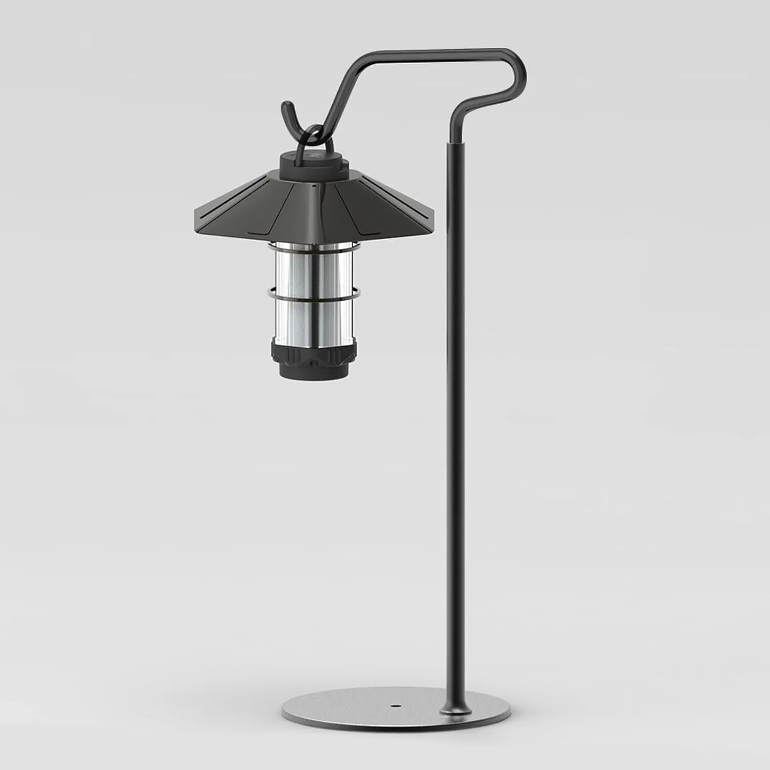 Adjustable Height Folding Aluminum Alloy Camping Lantern Stand Pole with Hook, for Outdoor Picnic Fishing, Easy Setup, Portable Design