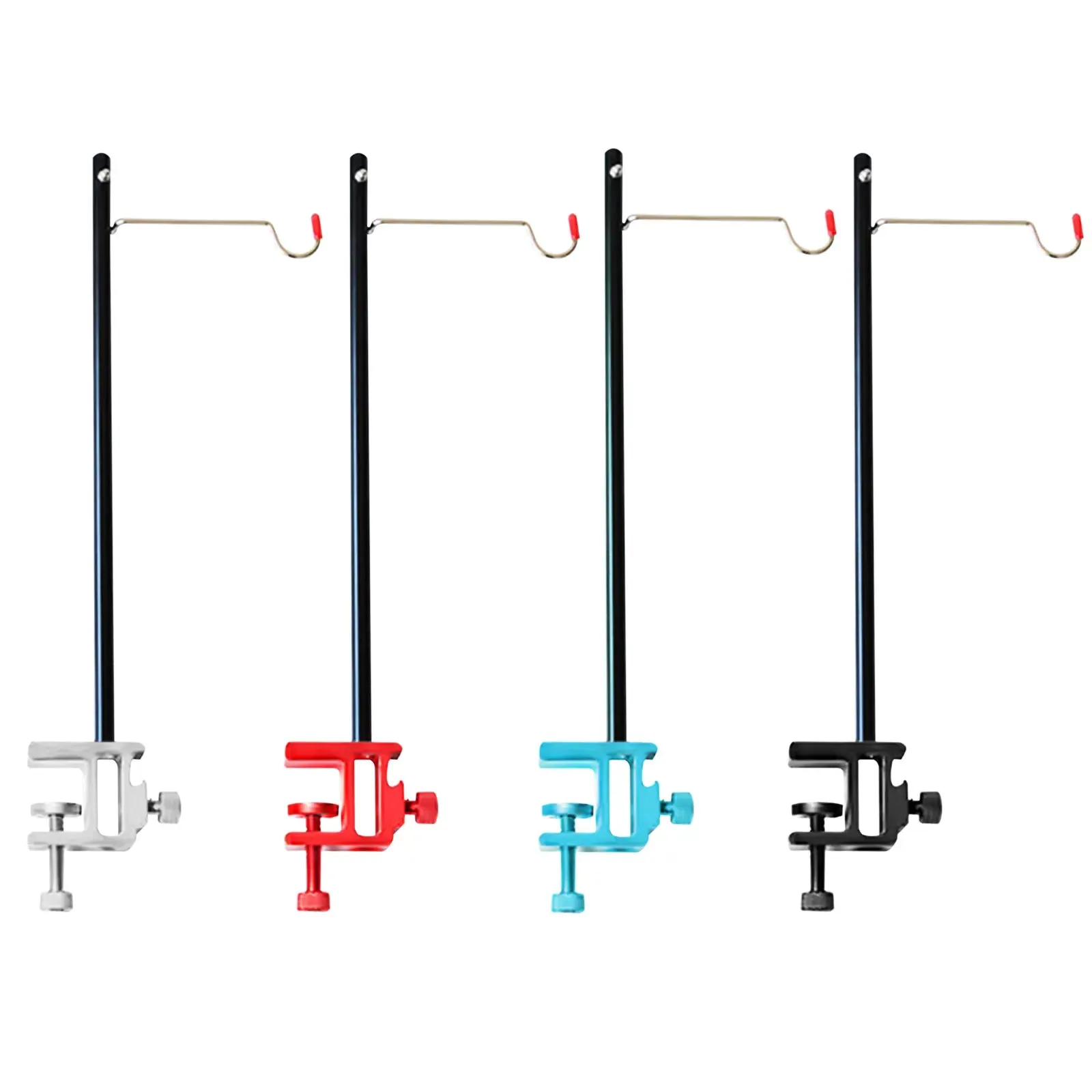 Adjustable Height Portable Camping Light Pole & Desk Clip