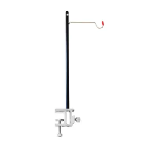 Adjustable Height Portable Camping Light Pole & Desk Clip