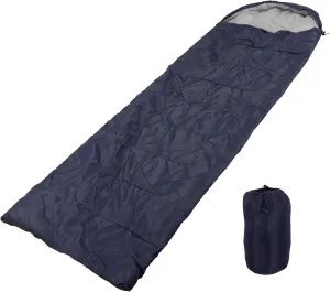 Adult Weather - Protective Sleeping Bag with Hood | Envelope Design for Camping/Hiking/Backpacking | Hollow Cotton Filling, Double Zipper & Storage Bag Included